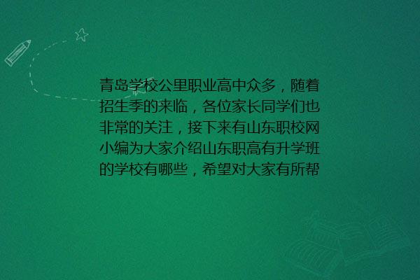 山东职高有升学班的学校有哪些