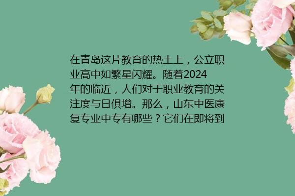 山东中医康复专业中专有哪些 2024年最新排名