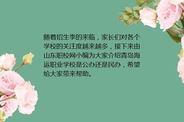 青岛海运职业学校是公办还是民办？