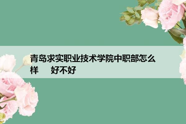 青岛求实职业技术学院中职部怎么样     好不好