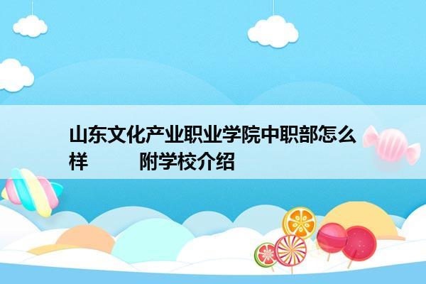 山东文化产业职业学院中职部怎么样         附学校介绍