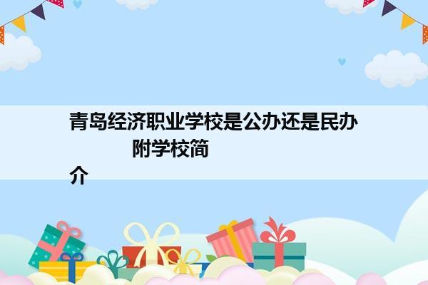 青岛经济职业学校是公办还是民办           附学校简介