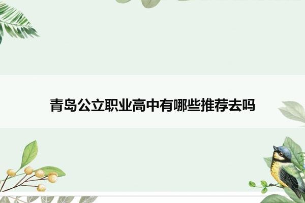 青岛公立职业高中有哪些推荐去吗